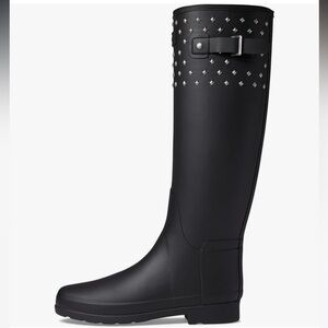 NWB~ HUNTER Refined Tall Stud Cuff Boot SIZE 6